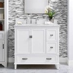 36 Inch White Bathroom Vanity With Sink