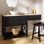 60 Inch Bathroom Vanity Single Sink With Makeup Area