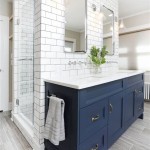 Bathroom Tile Ideas With Navy Blue Vanity