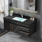 Floating Marble Bathroom Vanity Sink