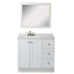 Glacier Bay 36 Bathroom Vanity Combo Sink Marble Top Mirror