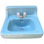 Retro Blue Bathroom Sink