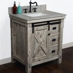 Rustic Single Sink Bathroom Vanity