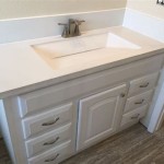 Solid Surface Bathroom Countertops With Integrated Sinks