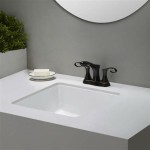 Square Porcelain Undermount Bathroom Sink